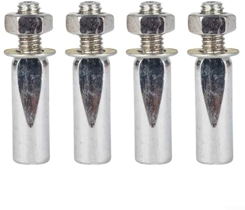 4 perni per bicicletta da 9,5 mm, 9,5 mm, chiusura in acciaio per ruota dentata Raleigh con dado e rondella, struttura in acciaio resistente, per braccio del pedale della bici e gruppo corona