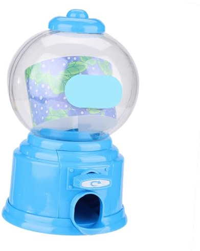 Generic Mini Máquina de Dulces de Plástico, Divertido Dispensador de Chicles para Niños, Regalo de Cumpleaños, Guardería, Portátil (BLUE)