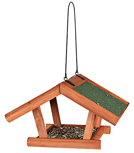 Trixie 5568 natura Futterhaus zum Hängen, 30 × 18 × 28 cm, braun