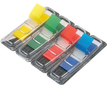 5 Star 12.5x50mm Bright Colours Index Flag - Assorted Colours (5 Packs of 35)