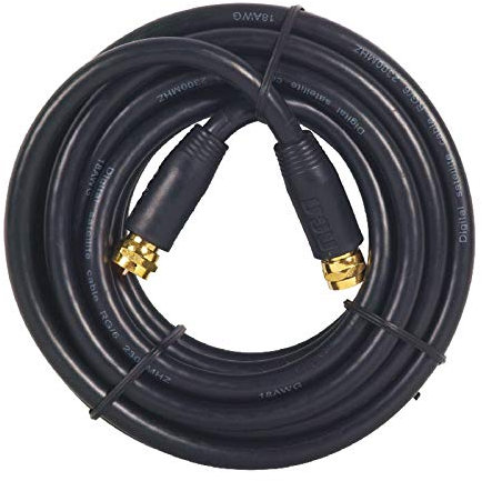 RCA Cavo coassiale RG6 con connettori F placcati oro, 3,6 m, colore: nero