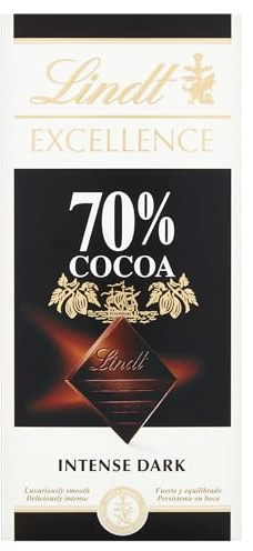 Lindt EXCELLENCE Intense Dark 70% Cocoa Chocolate Bar - 100 g