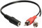 Adattatore jack AUX audio Y cavo splitter Stereo da 3,5 mm femmina a 2 RCA maschio