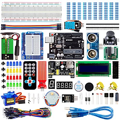 Smraza Ultimate Project Starter Kit for Arduino with Stepper Motor, Servo Motor and Ultrasonic Sensor for Arduino R3 Mega 2560 NANO(26 Projects)