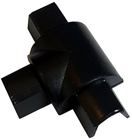 16mm x 8mm Black Smooth-Fit 2 Way T-Splitter Trunking Adapter – Wall Conduit AV/TV Loops