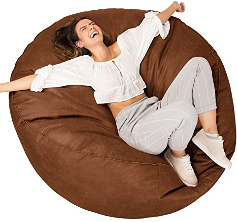 Lounge Pug, 'Mega-Mammoth' Sofa Sitzsack XXL, Schlafsofa, Vintage Leder Karamell