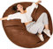 Lounge Pug, 'Mega-Mammoth' Sofa Sitzsack XXL, Schlafsofa, Vintage Leder Karamell
