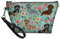 chaqlin Damen Kosmetiktasche für unterwegs, florales Corgi-Motiv, große Make-up-Aufbewahrung, Reise-Organizer, Kulturbeutel, für Accessoires, Kosmetikartikel
