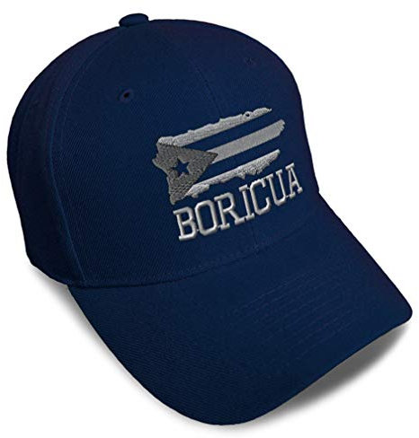 Baseballkappe Puerto Rico Island Map Flag C Stickerei Papa Hüte für Männer & Frauen, navy, Einheitsgröße