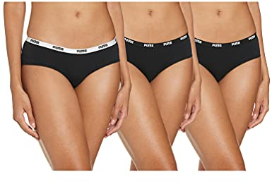 PUMA Hipster , Hipster Höschen Damen, Schwarz, M EU