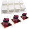 moule silicone dessert, Moule en silicone pour Glace Chocolat Pâtisserie Dessert, 8 Trous Forme de Carrés