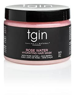 Thank God It's Natural Masque capillaire hydratant à l'eau de rose et aux baies d'açai, 340,2 g, 12 oz, pour cheveux naturels et secs