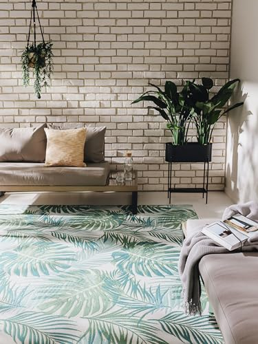 benuta Nest In- & Outdoor Teppich Artis - Grün 160x235 cm - Farbenfroher Teppich für Drinnen und Draußen - Für Fußbodenheizung geeignet