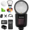 GODOX V1-N Flash per Nikon Flash, 76Ws 2.4G TTL Testa Rotonda, 1/8000 HSS, 480 Scatti a Piena Potenza, 1.5s Tempo di Riciclaggio, Batteria al Litio 2600mAh