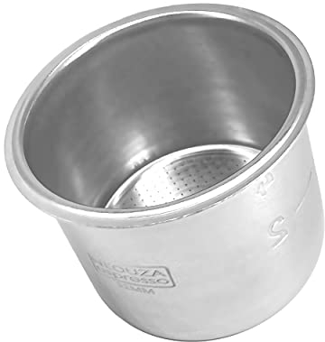 NEOUZA Cesta de filtro de acero inoxidable 304 de 51 mm, 1/2/4 taza, cesta ciega para portafiltro sin fondo, compatible con cafetera espresso Delonghi, Breville (4 tazas)