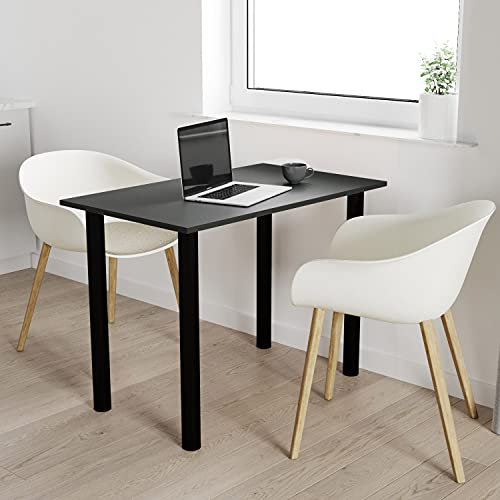 mikon 120x60 | Esszimmertisch - Esstisch - Tisch mit SCHWARZEN Beinen - Küchentisch - Bürotisch | ANTHRAZIT