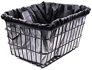 Yusheng Fahrradkorb Einsatz Basket Liner Modische Korbeinlage Schwarz, 210D Oxford Tuch Regenfeste Korbabdeckung Für Die Meisten Fahrradkörbe