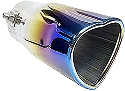 HZJA Auto Auspuffblende Universal 2,5-Zoll-Lufteinlass Herzförmiges Auto-Auspuffrohr Schalldämpferspitze Endrohr Edelstahl Verchromtes Auspuffrohr Endrohr Schalldämpferspitze. Auspuff Endrohre(Blau)