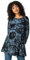 Roman Originals Swing Top with Pockets for Women UK Ladies Hanky Hem Asymmetric Tunic Blouse Longline Long Stretch Jersey Casual Round NeckTee Shirt T-Shirt - Blue - Size 16