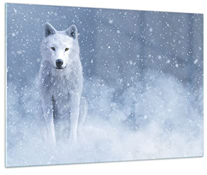 ARTTOR Glasbild 100x70cm Wandbild Glasdruck Tiere - 5006