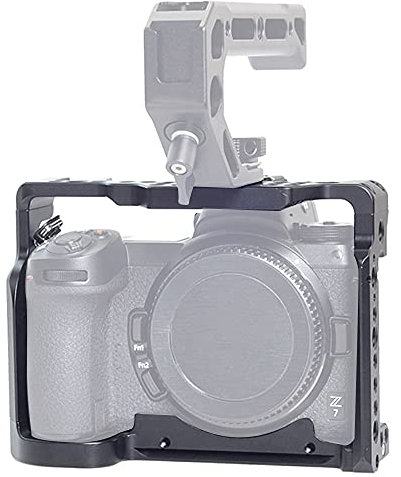 Fotga Stabilizzatore video a gabbia per fotocamera DSLR Nikon Z6 Z6II Z7 Z7II Mirrorless DSLR, compatibile con Arca Swiss Clamp, multifori per viti da 1/4 3/8