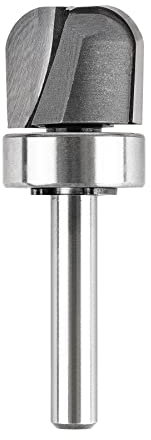 SpeTool 3/4 Inch Cutting Diameter Bowl and Tray Template Router Bit with Bearing, 1/4 Inch Shank Dish Carving CNC Router Bits for Woodworking Cutter Tool