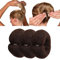 LAKEMON DIY Roll Tool Hair Ring Donut Hair Bun Maker, DIY Hair Foam Ring Shaper Snap Lock, Damen Haarbänder Quick Snap Roll Bun Tool (3pcs-Brown)