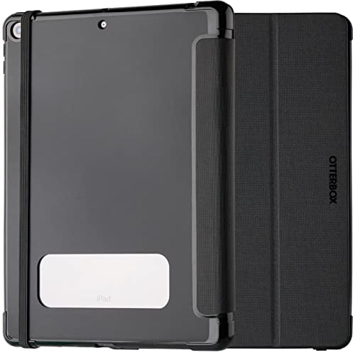 OtterBox Funda React Folio para iPad 10.2 Pulgadas, A Prueba de Caídas y Golpes, con Tapa Folio, Testeada con los Estándares Militares, Negro, Sin Caja Retail