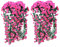 Denxahao 2 Stück Kunstblumen Veilchen Hgende Blumen Kunstblumen Hängend Künstliche Blumen an der Wand, Hängende Blumen, 85cm für Büro Zuhause Dekoration Hochzeit Party (Hot Pink)