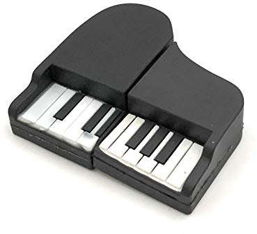 Onwomania Piano grand piano musical instrument black funny USB stick 8 GB USB 2.0 memory stick data carrier