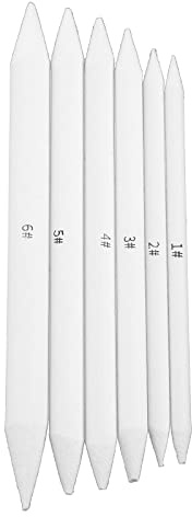 Ankexin 6pcs Blending Smudge Tortillon Stump Sketch 6 Sizes Art Drawing Tool Pastel New