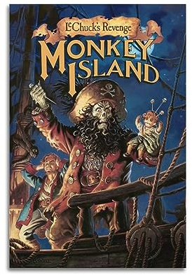 VZRSQZK Videospiel Monkey Island 2 Lechak's Rache Poster Poster Dekorative Malerei Leinwand Wandposter und Kunstdruck Moderne Familie Schlafzimmer Dekor Poster 20 x 30 cm