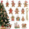 Casenly Lebkuchenmann Weihnachtsbaumschmuck, 12 Stück Lebkuchenmann Hängende, Weihnachtsbaum Anhänger Christbaumschmuck, Lebkuchen Weihnachtsschmuck für Weihnachtsbaum, Feiertag, Party Deko