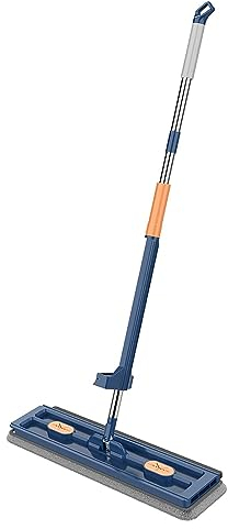 LOVIVER Trapeador de Limpieza para Pisos Trapeador Plano Mango de Acero Inoxidable Cabezal de trapeador con rotación de 360 Trapeador Profesional para