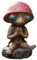 Alien Dekoration, Alien Statue, Alien Gartenfigur, Gartenfiguren Aus Polyresin, Lustige Gartendeko Figuren, Mini Kunstwerkskulpturen, Harz Deko Figuren Für Garten/Haus/Innen/Außen Dekoration (Rot)