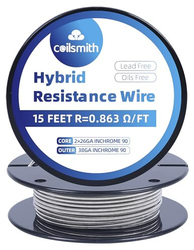 Coilsmith Nichrome 90 Heating Wire - 15ft, 38ga, Silver