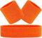 Hatstar 3-teiliges Schweißband Set | 1x Stirnband + 2x Schweißbänder für Handgelenke | Sport Stirnband Damen & Herren | Accessoire für Karneval & Fasching | Headband Wristband für Jugendliche (orange)