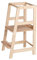 Schardt - Lernturm Fabi - Lernturm für Kinder Natur lackiert - Entdeckerturm aus Buche massiv - 3 Fach höhenverstellbare Trittfläche - Belastbar bis 60 kg - Steherhöhung - H: 85cm,B: 41cm,T: 48cm