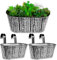 BOFUNX 2pcs Hängetöpfe Set Vintage Pflanztopf Blumentopf Übertopf mit Haken Balkon Blumentopf Hängend für Dekotation Balkon Draussen Innenwand Garten Wand Geländer Zaun(Schwarz Gestreift 27×14×22cm)