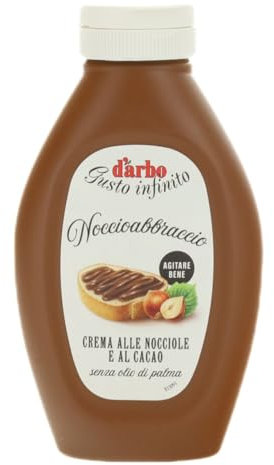 Darbo, Crema Noccioabbraccio, Crema Spalmabile alle Nocciole e al Cacao, Ideale per Pane, Gelato e Dolci, Senza Olio di Palma, Creme e Cioccolati Spalmabili, Pratico Dispenser, Confezione da 320 g