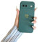 Emlivi Coque de protection pour Google Pixel 8A - En silicone TPU souple - Anti-chocs - Motif cœur d'amour doré - Pour fille - Vert foncé