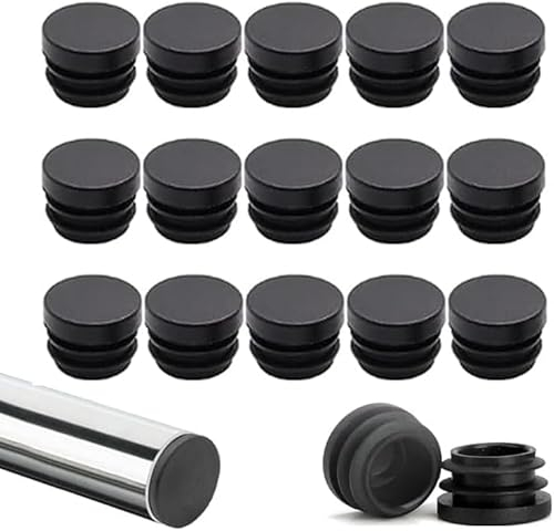 Rohrstopfen Rund 40 Stücke Kunststoff Lamellenstopfen Rund 16mm Endkappen zur Rohrabdeckung von Stahlrohr,Alurohr & Aluprofil für Stahlrohr Tabelle Stühle Möbel Spazierstöcke Metallständer