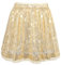 Pailletten Rock Mädchen Glitzer Rock Kinder A-Linie Glitzerrock Disco Outfit für Festlich Party 12–14 Jahres Gold