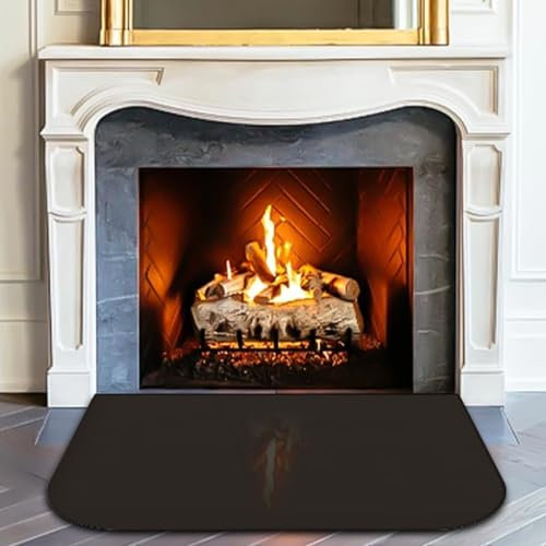 Funkenschutzplatte: Kaminbodenplatte für Kaminofen 50 x 80cm Feuerfeste Bodenschutzmatte Für Kamine Feuerfeste Unterlage Bodenblech zum Schutz des Bodens Vor Funken Feuerfeste Matte Flammschutzmatte