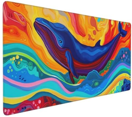 Bunt Mauspad XXL Mauspad 600x300 mm Schreibtischunterlage, Wasserdicht Mauspad Wal Mousepad XXL, Gaming Mauspad Groß Verbessert Präzision und Geschwindigkeit, für Gaming Zubehör Zimmer Deko -MU59