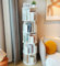 Heehee Massivholz Drehbares Bücherregal, 360-Grad-Display bodenstehendes Lagerregal für Kinder und Erwachsene multifunktionaler Bücherregal-Organizer (5-Stöckig-Weiß)