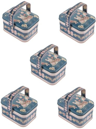 PRETYZOOM 5 Pz Barattolo Di Caramelle in Biscotto Di Stoccaggio Scatola Di Biscotti Porta Caramelle Scatola Per i Con Coperchio Contenitore Di Zucchero