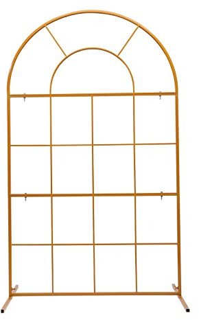 WooDerson 120X200cm Gold Hochzeitsbogen, Ballonbogen Aus Metall, Rosenbogen Für Hochzeit Geburtstag Gartendekoration Usw
