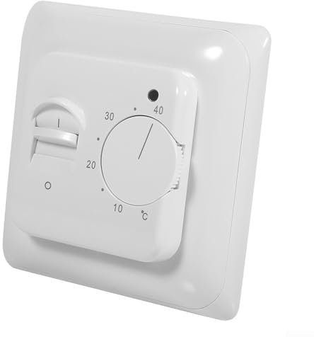 220V 16A Mechanisches Thermostat für Fußbodenheizung, Temperaturbereich +5/+40 Grad Celsius, Wandmontage