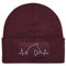 NIMAMA Mütze Beanie Heartbeat Pferd Wintermütze Statement Spruch Print Geschenk Unisex Strickmütze für Herren & Damen - Burgund